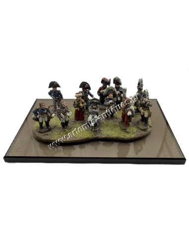 Napoleon and his marshals at the battle of Borodino in 1812, mini figures diorama