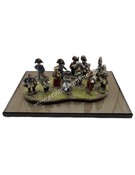 Napoleon and his marshals at the battle of Borodino in 1812, mini figures diorama