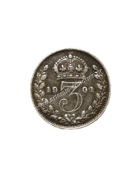 3 Pence 1901 Victoria United Kingdom
