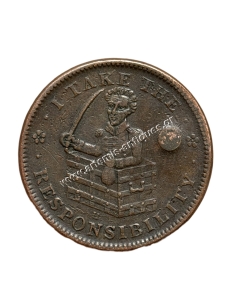 Hard Times Andrew Jackson, Jackass ND 1837 Token