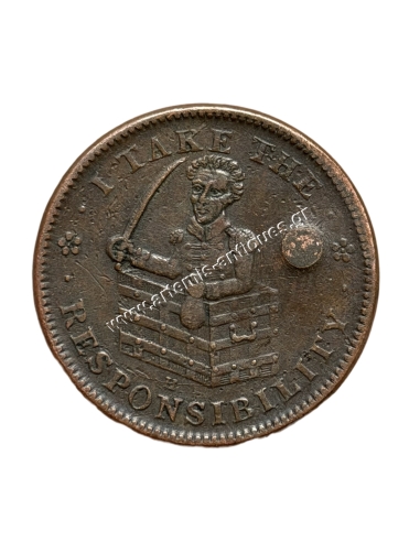 Hard Times Andrew Jackson, Jackass ND 1837 Token