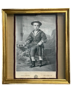 Constantine, Crown Prince of the Hellenes, Lithograph by Ioannis Doukas
