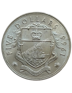 5 Dollars 1966 Elizabeth II Bahamas 2