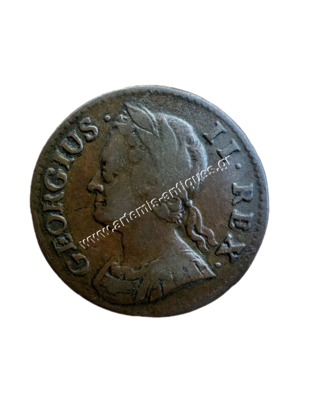 1 Farthing 1744 George II (Older Bust) United Kingdom