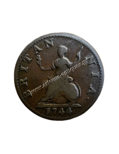 1 Farthing 1744 George II (Older Bust) United Kingdom 2