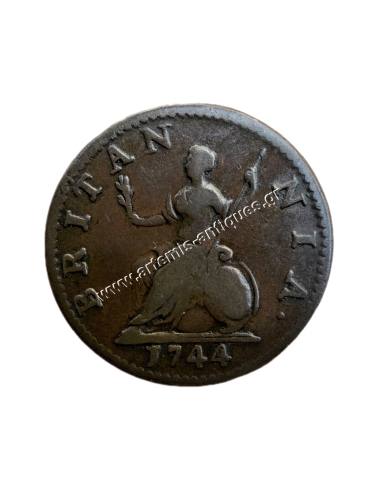 1 Farthing 1744 George II (Older Bust) Ηνωμένο Βασίλειο