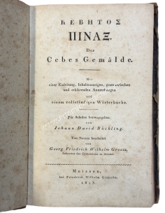 Κέβητος Πίναξ Des Cebes Gemalde 1813