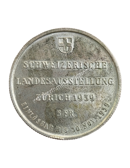 5 Francs 1939 Landitaler Ελβετία