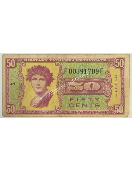 50 Cents ND 1958-1961 Military Payment Certificate ΗΠΑ