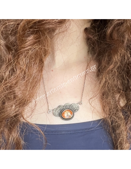 Eye of the Sea Silver Coin Necklace