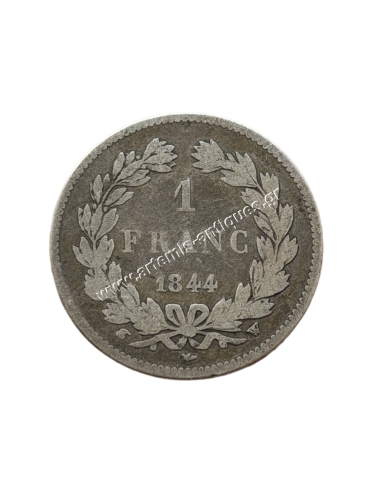 1 Franc 1844 W Louis Philippe France