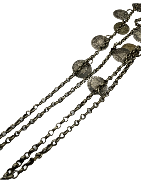 19th Century Traditional Amulet Necklace with Coin Ornaments