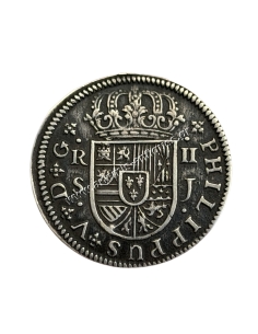 2 Reales 1722 AU Philip V Seville Spain