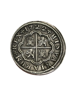 2 Reales 1722 AU Philip V Σεβίλλη Ισπανία 2