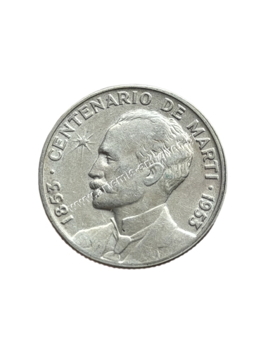 25 Centavos 1953 Jose Marti