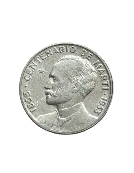 25 Centavos 1953 Jose Marti