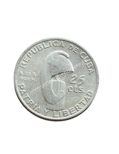 25 Centavos 1953 Jose Marti