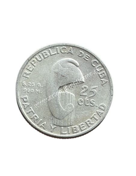 25 Centavos 1953 Jose Marti
