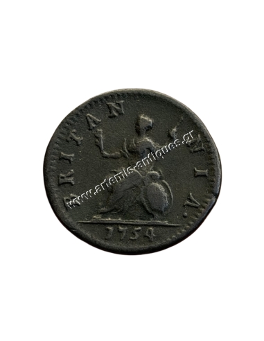 1 Farthing 1754 George II Ηνωμένο Βασίλειο