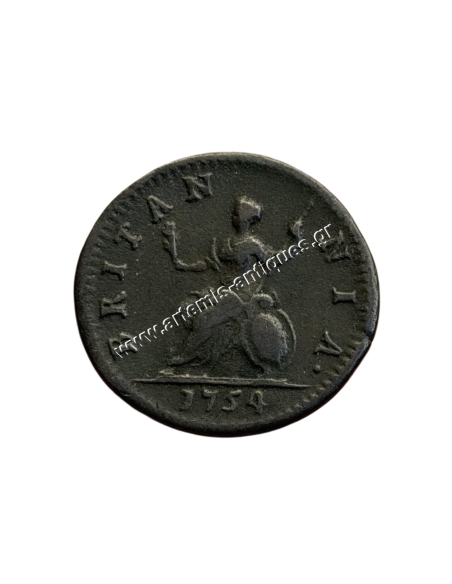 1 Farthing 1754 George II Ηνωμένο Βασίλειο