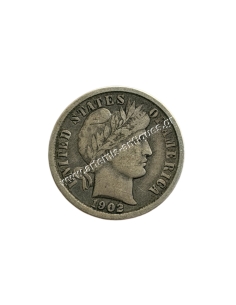1 Dime 1902 Barber Dime