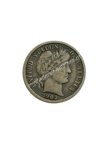 1 Dime 1902 Barber Dime