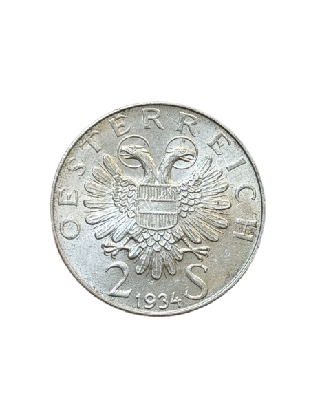 2 Schillings 1934 Θάνατος του Ένγκελμπερτ Ντόλφους Αυστρία