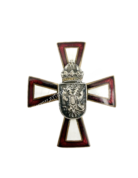 Austrian Miniature Cross with Enamels, World War I