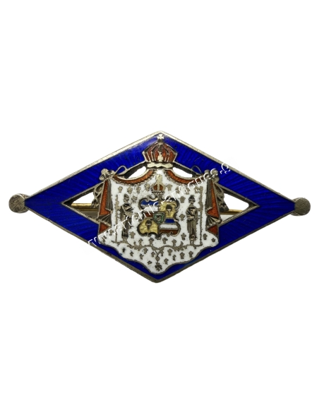 Hawaiian Coat of Arms Enameled Silver Brooch