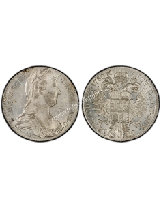 1815 - 1830, 1 Thaler 1780 - S.F. PCGS MS61 Italy Maria Theresia Austrian Empire 2