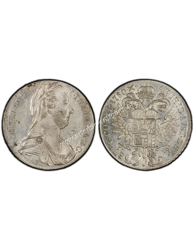 1815 - 1830, 1 Thaler 1780 - S.F. PCGS MS61 Italy Maria Theresia Austrian Empire