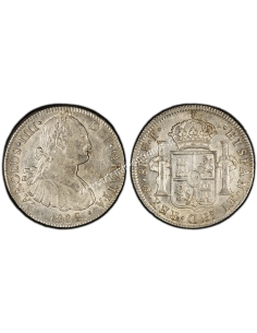 8 Reales 1802 -Mo FT Charles IV Mexico PCGS AU58 Yon M8-102 Calico 975 2