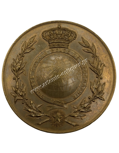 Βελγικό  Μετάλλιο " SOCIETE ROYALE BELGE DE GEOGRAPHIE " 1876