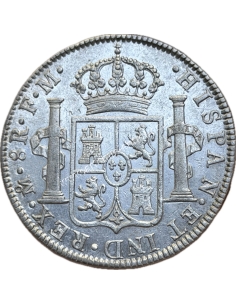 8 Reales 1785 FM Charles III Νέα Ισπανία, Μεξικό AU-UNC 2