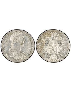 1780-1853, 1 Thaler 1780 - IC FA PCGS AU55 Vienna Maria Theresia Austrian Empire 2