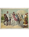 Kings Otto and Amalia with their retinue, Chromolithograph