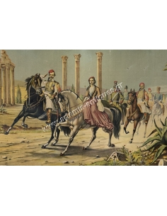 Περίπατος Όθωνος και Αμαλίας μετά της Ακολουθίας των, Χρωμολιθογραφία 2