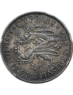 45 Piastres 1878-1928 George V Cyprus 2