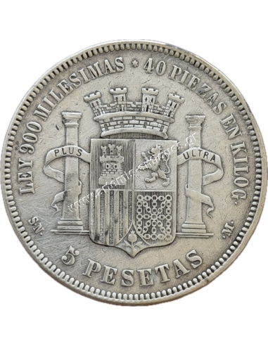 5 Pesetas 1870 (70) Provisional Goverment Ισπανία