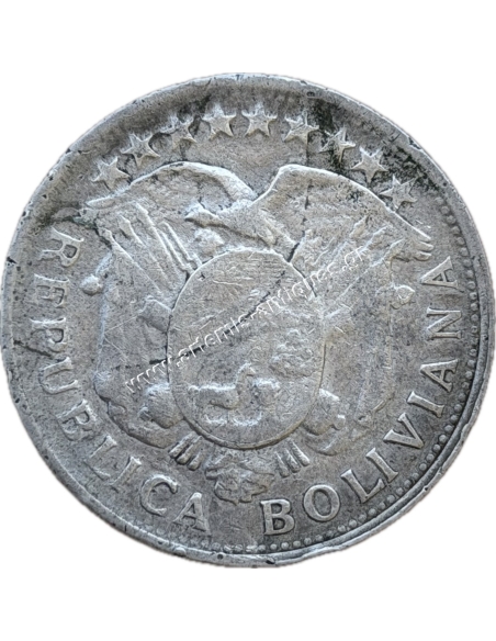 1/2 Boliviano / 50 Centavos 1900 PTS MM Βολιβία
