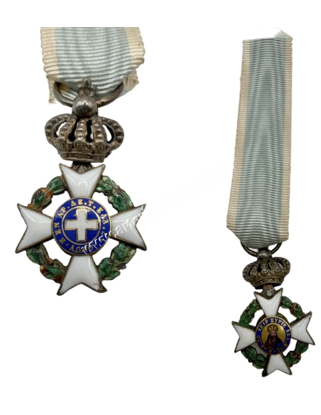 Αργυρός Ιππότης του Τάγματος του Σωτήρα Μινιατούρα