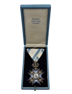 Knight of the Order of St. Sava Type 3 by Kovnica Sorlini in original box, Serbia