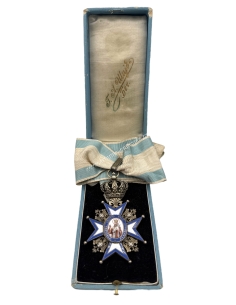 Commander of the Order of St. Sava Type I by G. A. Scheid in original box, Serbia