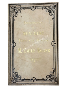 Inauguration du Monument Eleve a la Memoire de M. Emile Egger 1886