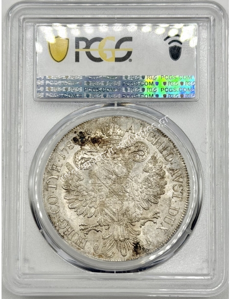 1790-1802, 1 Thaler 1780 -  ST S.F. PCGS AU58 TOP POP Milan Maria Theresia Austrian Empire RRR