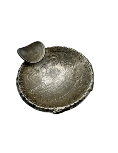 Silver Coins Ashtray Maria Theresia and Menelik II