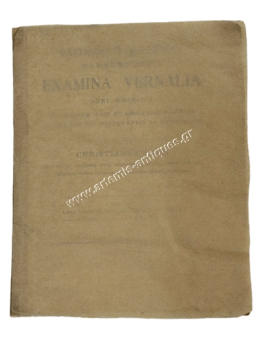 Examina Vernalia 1819 Paedagogii Academici Marburgensis