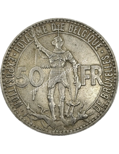 50 Francs 1935 Brussels World's Fair Mor 442a Belgium