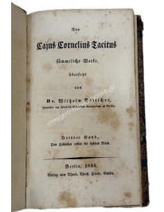 Tacitus Werke, Dritter Band 1834