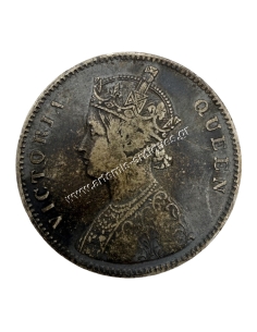 1 Rupee 1862 Victoria British India 10 dots Variety
